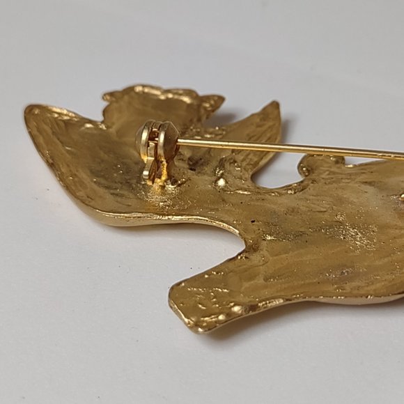 Gold Tone Metal High Heel Shoe Brooch - Picture 11 of 12